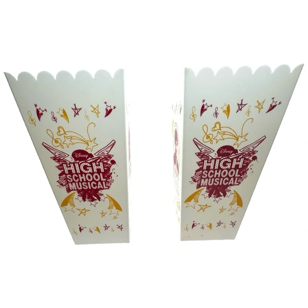 Disney High School Musical Popcorn Boxes - White and Gold